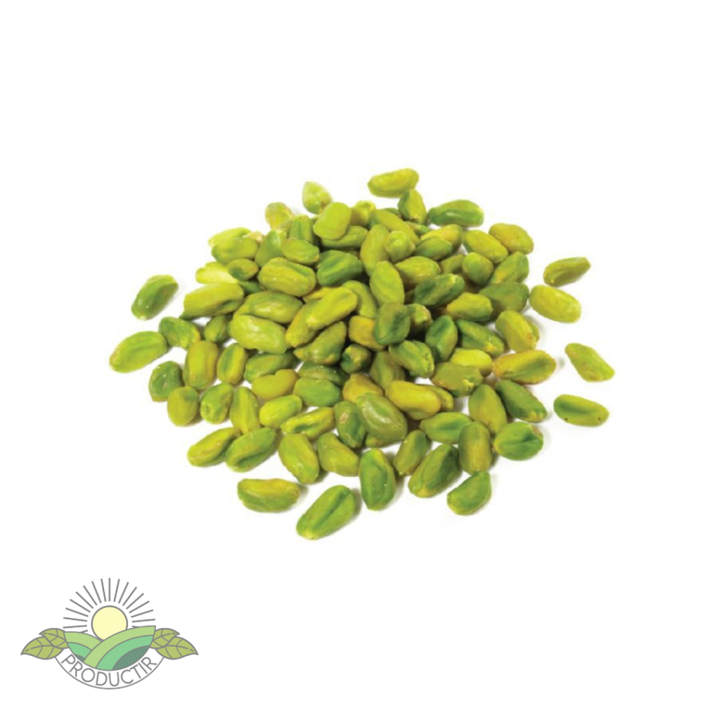 Pistachio nuts with green skin